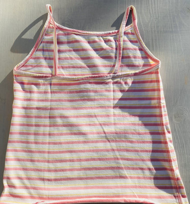 Kleidung Kinder Mädchen Träger-Top GAP,  8 Jahre, Ringel Design in Rosa-Weiß-G, 