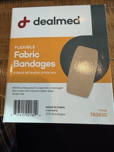 Dealmed Fabric Flexible Adhesive Bandages with 100 Count (Pack of 1) 