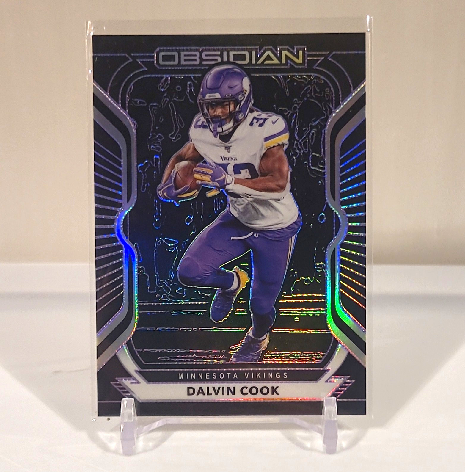 Panini Obsidian 2020 Dalvin Cook #37 Electric Etch Purple /100 Vikings