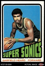 1972 Topps #98 Garfield Heard  Supersonics Oklahoma 4 - VG/EX