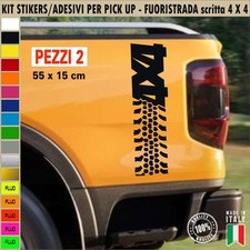 Kit 2 autocollants universels BANDES DÉGUMÉES 4x4 OFF ROAD pick-up...