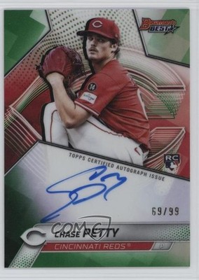 2025 Bowman's Best of 2025 Green Refractor 69/99 Chase Petty #B25-CP Auto 0u8i