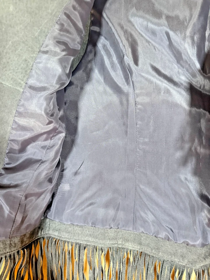 Scully Gray Suede Fringe Western Vest Size MNWT - Image 4 of 4