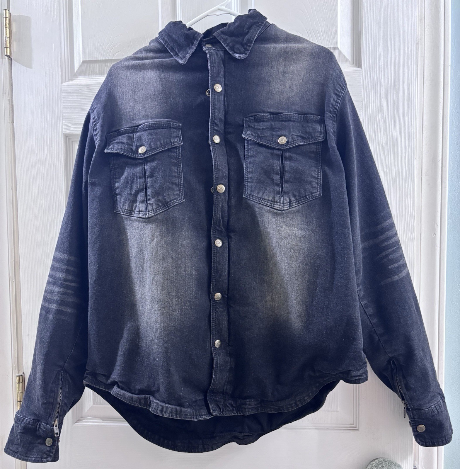 's Black Classic Denim Jean Jacket Xl  Motorcycle