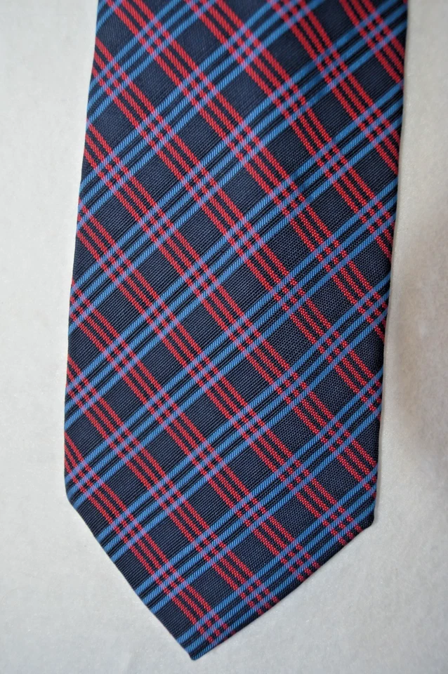 Corbata para hombre Harold Powell geométrica multicolor seda 58" x 3,75" Foto 3 de 4