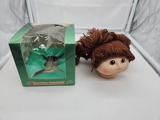 Fibre Craft: LITTLE DOLL BABY Doll Head 3173-99 Brown Hair Brown Eyes