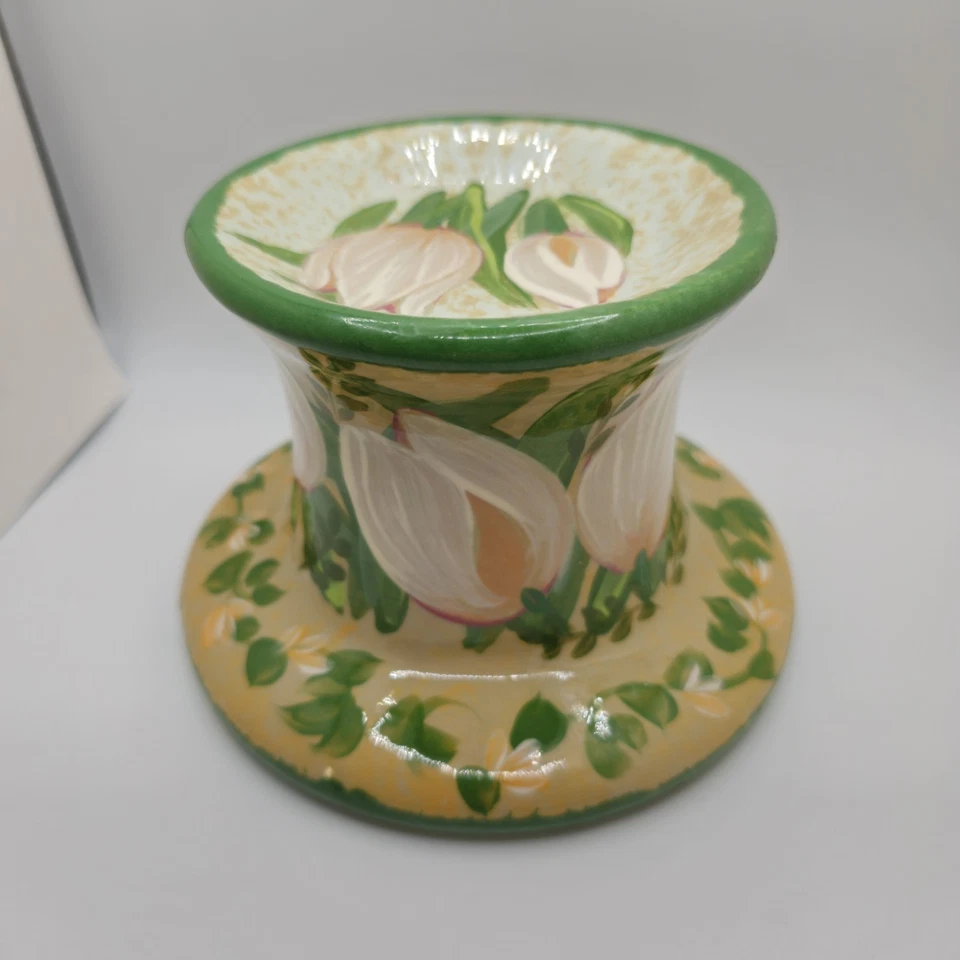 Шикарный вручную Potter основание свечи стойка|маленький дисплей апрель. Бас-гитара 4 дюйма в высоту x 6 дюймов - Изображение 2 из 4