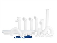 Kitchen Sink Drain Kit,1-1/2  ,for Most Repair Kit White