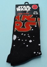 DISNEY STAR WARS Crew Socks Size 9-13 New