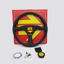 Yellow H 350mm 14 Momo Montecarlo Genuine Leather Sport Steering Wheel