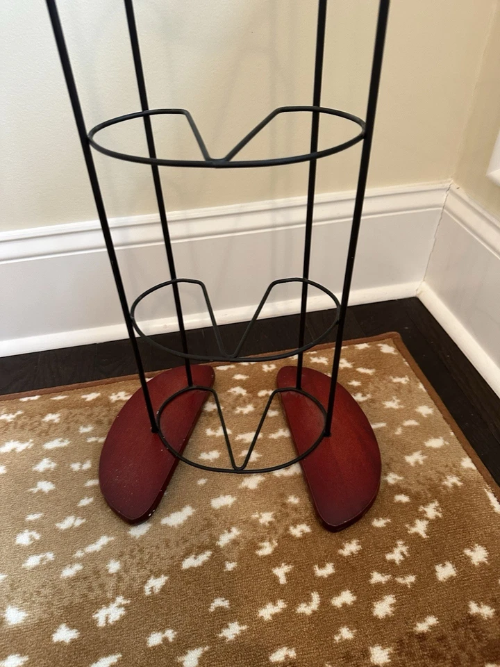 Vintage  CD DVD Retro Game Storage Tower Wire Rack Nest Wood Base 110+ - Image 4 of 4