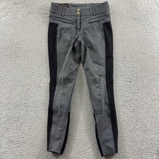 Ariat Pro Series Riding Pants Womens 26L Gray Full Seat Grip Leggings Sport