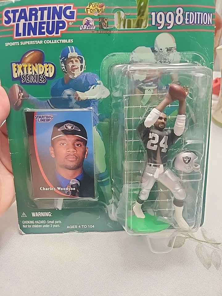  Kenner 1998 Starting Lineup Raiders Charles Woodson 24 With Stuffies - Image 2 of 4