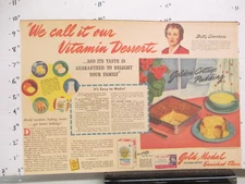 newspaper ad 1940s Betty Crocker Gold Medal FLOUR WWII American Weekly
