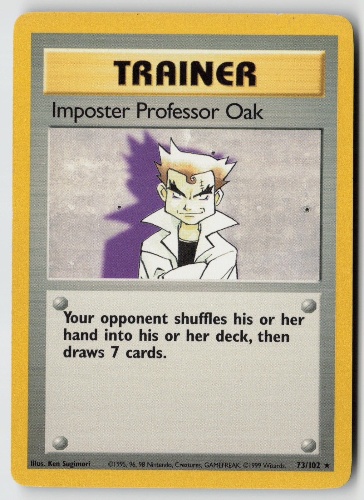 Imposter Professor Oak 073/102 Base Set Rare NM Ken Sugimori