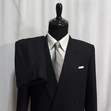 Vintage BESPOKE Double Breasted Flannel Suit ...