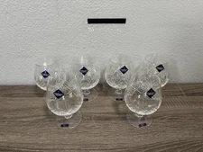 Set Of 6 Edinburgh Crystal Brandy Snifter Glasses 4 7/8" Tall