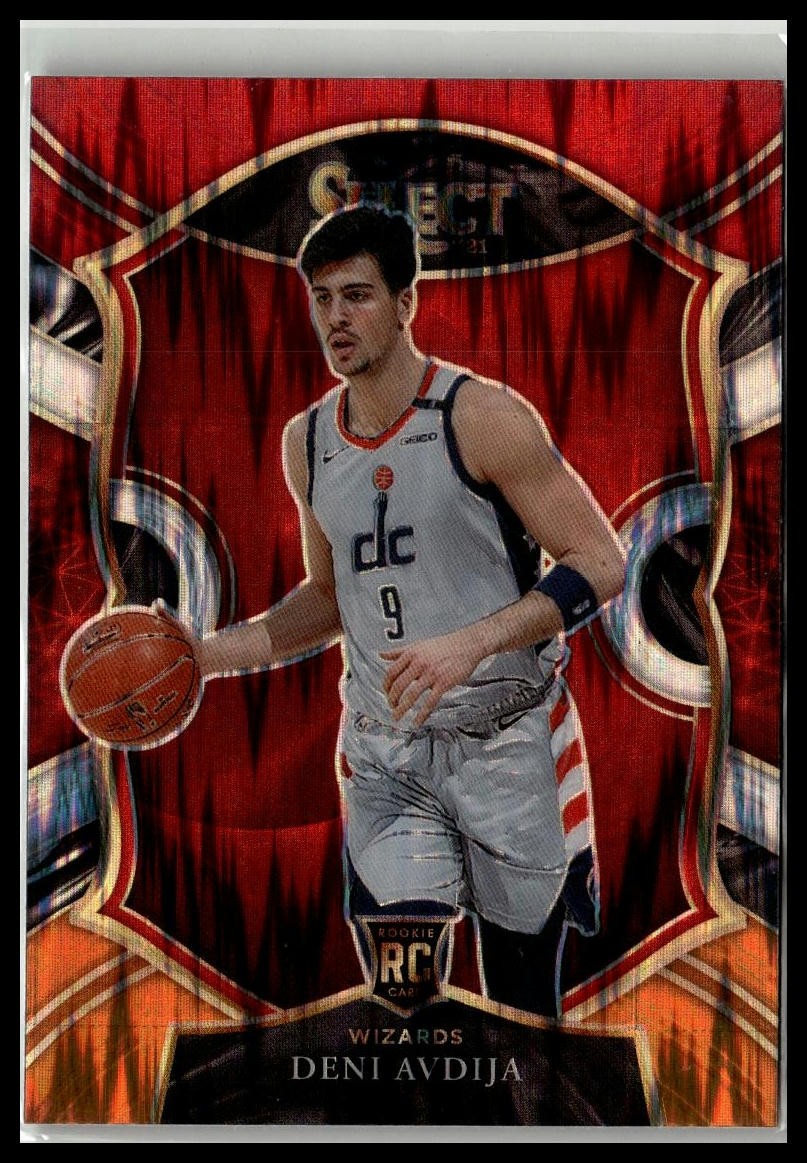 2020-21 Panini Select #69 Deni Avdija Red Wave Prizms