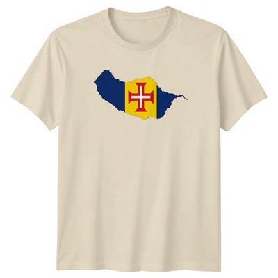 Madeira Flagge Karte T-Shirt Madeira Insel Portugal Reise Geschenk für Sie und Ihn