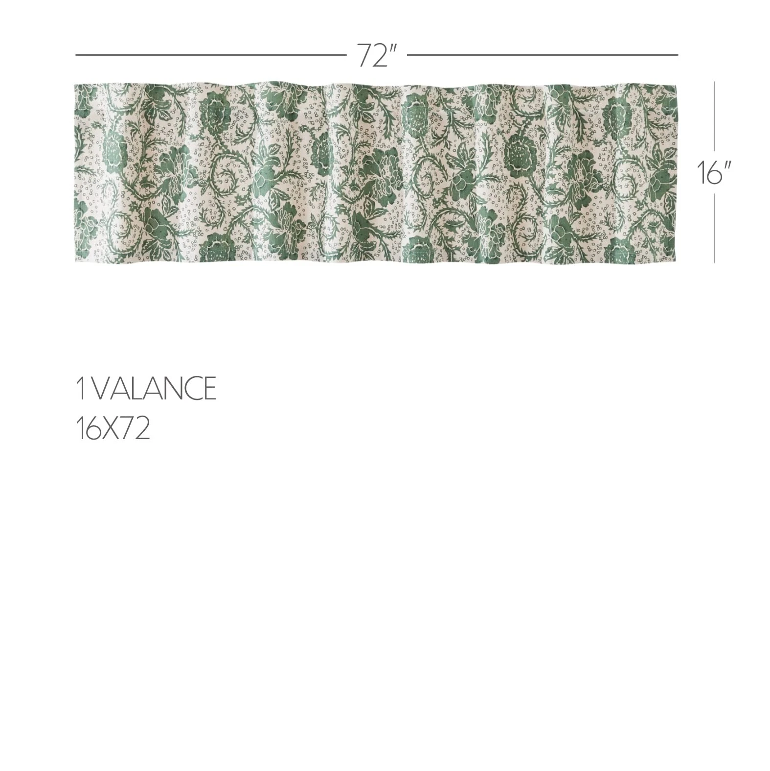 VHC Brands Dorset Farmhouse Window Valance Curtain - Thumbnail 3