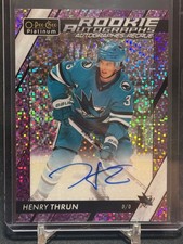 2023-24 O-Pee-Chee Platinum Violet Pixels Rookie Auto Henry Thrun! #35/99
