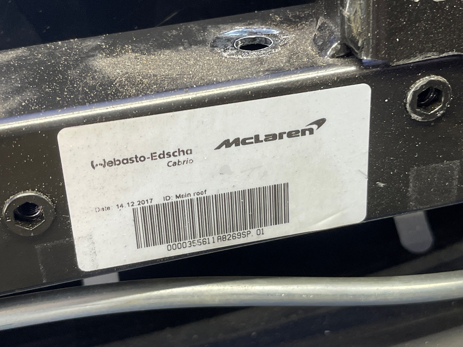 2016-2021 MCLAREN 570S OEM SPIDER CONVERTIBLE ROOF TOP STORM GRAY (SGY)
