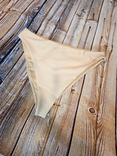 Full Tilt Bikini Swim Bottoms Beige Size Large