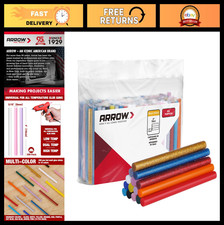 200 Pack Multi-Colored Hot Glue Sticks for DIY Crafts, High Viscosity, 15 Colors 0.16 per gallon