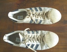 Zapato Adidas Superstar "Night Bleu" Vintage Años 80 Hecho en Francia sin caja Hombres EE. UU. 13