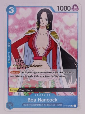 Boa Hancock ST03-013 Super Pre Release Stamped Promo Near Mint NM