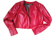 Ashley Brooke Lederjacke Echt Nappa Gr. 44 46 XXL Farbe Rot Lammnappa