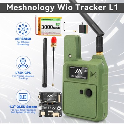 Wio Tracker L1 Meshtastic Node Meshnology Board Kit Bluetooth GPS +Battery+ Case
