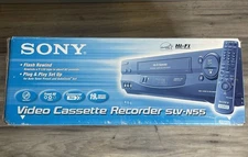 Sony SLV-N55 Hi-Fi Stereo 4-Head VCR VHS Player Recorder No Remote W/ Box Tested