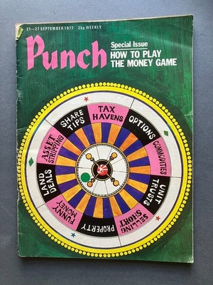 1977 Punch Magazin Finanz Aktien Tipps Steueroasen Immobilien und Rohstoffe.