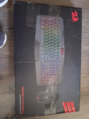 Redragon S101-3 PRO Gaming Keyboard & Mouse, Backlit Programmable Keyboard Open 