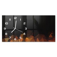 Dekorative Design-Wanduhr Aus GehäRtetem Glas Abstraktion WeißE Zeiger 60X30 Cm