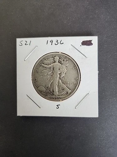 1936-S Walking Liberty Half Dollar In Fine Condition