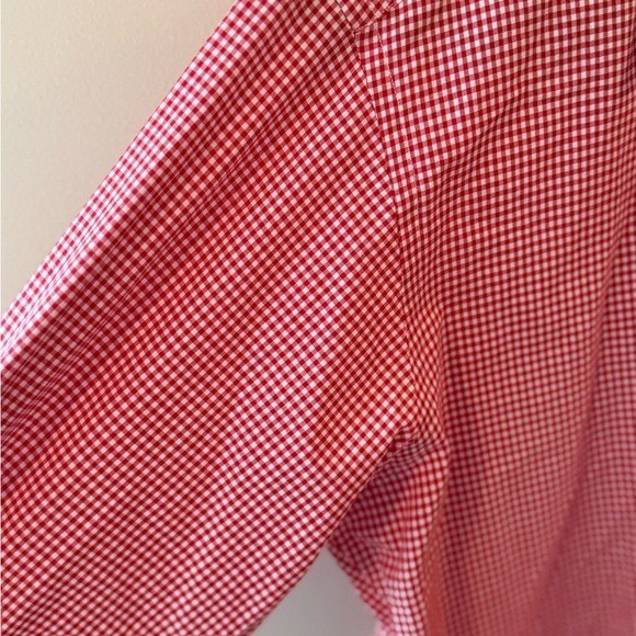 Facconable Red Gingham Cotton Button Down Shirt d… - image 6