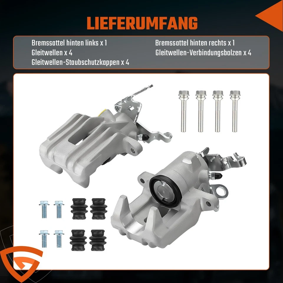 2x Bremssattel hinten für Audi A3 8P Seat Leon Skoda Octavia VW Golf 5 6 Jetta - Bild 2 von 4