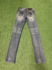 Miss Me Denim Blue Jeans Girls 12 24x30 Skinny Stretch Low Rise Denim JP585352