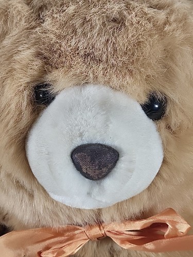 Chosun International 13” Light Brown Plush Bear With Orange Bowtie & Tags - Picture 13 of 23