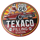 Vintage Texaco Route 66 Filling Station Porcelain Sign - Pin Up Car Sign