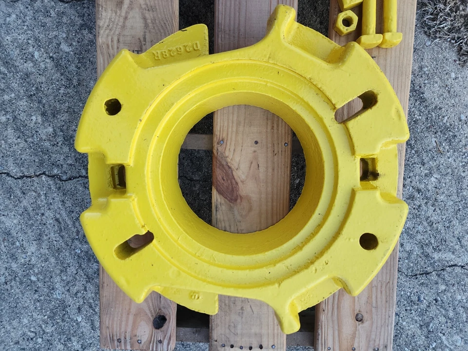 Peso de rueda trasera de 2 cilindros John Deere original vintage D2628R Foto 2 de 4
