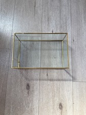 Glass and gold wedding card box without lock