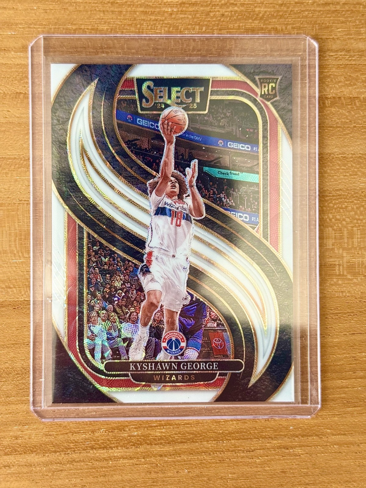 2024-25 Panini Select #177 KYSHAWN GEORGE Premier White Scope Prizm RC /35 SP