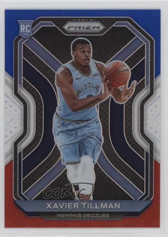 2020-21 Panini Prizm Red White & Blue Prizm Xavier Tillman #299 17lu