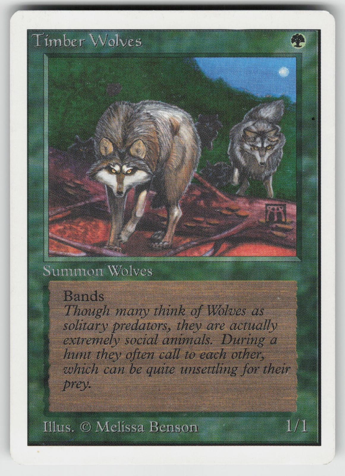 Timber Wolves Unlimited Edition Rare MAGIC: THE GATHERING
