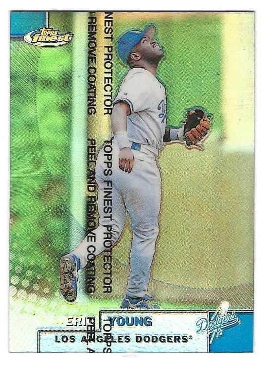 1999 Topps Finest Refractor #041 Eric Young Los Angeles Dodgers BV$3 #41