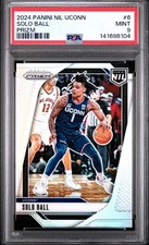 2024 Panini NIL UCONN - SOLO BALL - Silver Prizm - PSA 9 POP 1 Future 1st Round