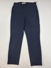 Everlane Womens 8 Side Zip Pants Navy Blue Slim Straight Stretch Ankle Pant